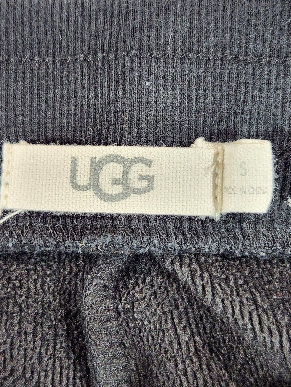 UGG Black Women's Wide Leg Sweatpants with Contrast Drawstring - Picture 2 of 13